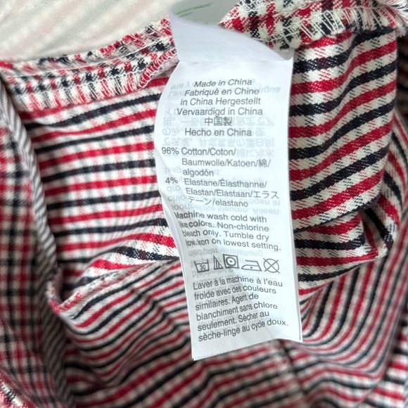 J. Crew Hayden Kickout Cropped Pants Plaid Red White Blue - Picture 6 of 8